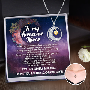 Moon Necklace - Family - To My Niece - Always Remain Strong And Never Stop Believing In Yourself - Ukgnzt28002