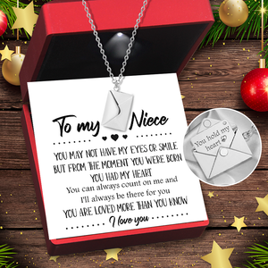 Love Letter Necklace - Family - To My Niece - You Are Loved More Than You Know - Ukgnny28002