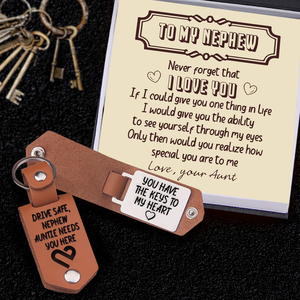 Message Leather Keychain - Family - To My Nephew - How Special You Are To Me - Ukgkeq27002