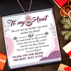 Crown Necklace - Family - To My Aunt - You Are The Rarest Type Of Woman - Ukgnzq30006