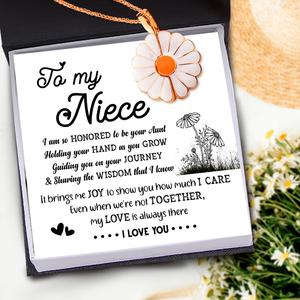 Hidden Message Daisy Necklace - Family - To My Niece - My Love Is Always There - Ukgngi28014