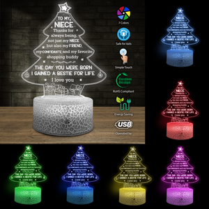 3D Led Light - Family - To My Niece - I Gained A Bestie For Life - Ukglca28015