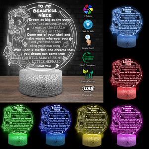 3D Led Light - Family - To My Niece - Dream As Big As The Ocean - Ukglca28013