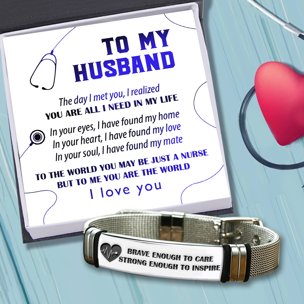 Fashion Bracelet - Nurse - To My Husband - You Are All I Need In My Life - UKgbe14001