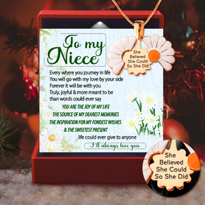 Hidden Message Daisy Necklace - Family - To My Niece - You Are The Joy Of My Life - Ukgngi28008