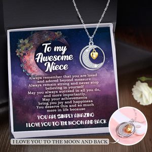 Moon Necklace - Family - To My Niece - Always Remain Strong And Never Stop Believing In Yourself - Ukgnzt28002