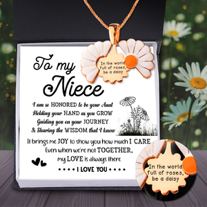 Hidden Message Daisy Necklace - Family - To My Niece - My Love Is Always There - Ukgngi28014