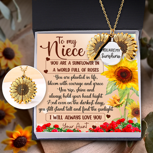 Sunflower Necklace - Family - To My Niece - I Will Always Love You - Ukgns28003
