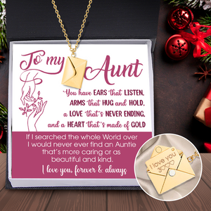 Love Letter Necklace - Family - To My Aunt - I Love You, Forever & Always - Ukgnny30003