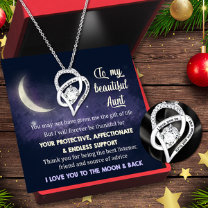 Heart Crystal Necklace - Family - To My Aunt - The Best Listener, Friend And Source Of Advice - Ukgnzk30002
