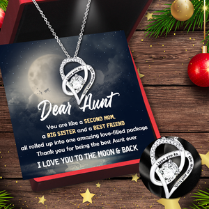 Heart Crystal Necklace - Family - Dear Aunt - Thank You For Being The Best Aunt Ever - Ukgnzk30003