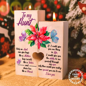 Wooden Heart Candle Holder - Family - To My Aunt - How Special You Are To Me - Ukghb30001