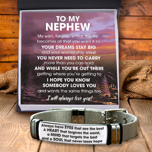 Fashion Bracelet - Family - To My Nephew - I Will Always Love You - Ukgbe27011