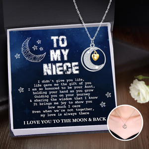 Moon Necklace - Family - To My Niece - I Love You To The Moon & Back - Ukgnzt28001