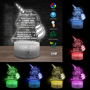 3D Led Light - Family - To My Niece - I Will Always Love You - Ukglca28006