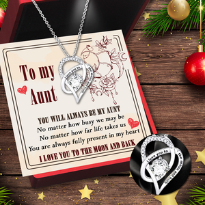 Heart Crystal Necklace - Family - To My Aunt - You Will Always Be My Aunt - Ukgnzk30004