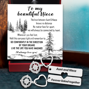 Compass Heart Couple Keychains - Family - To My Niece - I'll Always Love You - Ukgkdq28001