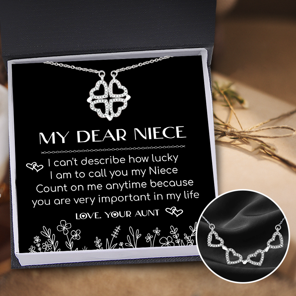 Lucky Necklace - Family - To My Niece - I Can't Describe How Lucky I Am To Call You My Niece - Ukgnng28005