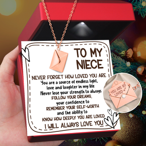 Love Letter Necklace - Family - To My Niece - I Will Always Love You - Ukgnny28003