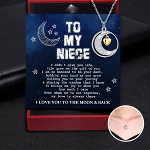 Moon Necklace - Family - To My Niece - I Love You To The Moon & Back - Ukgnzt28001