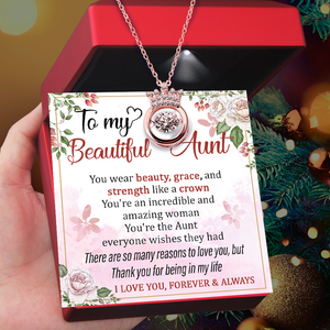 Crown Necklace - Family - To My Aunt - Thank You For Being In My Life - Ukgnzq30004