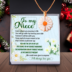 Hidden Message Daisy Necklace - Family - To My Niece - You Are The Joy Of My Life - Ukgngi28008