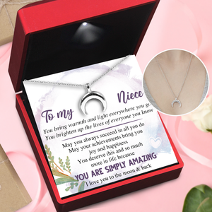 Charmy Moon Necklace - Family - To My Niece - I Love You To The Moon & Back  - Ukgnns28001