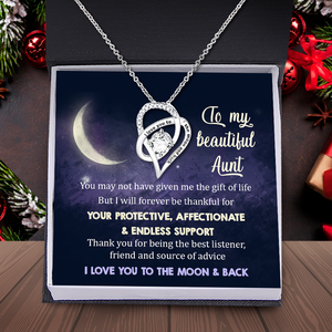 Heart Crystal Necklace - Family - To My Aunt - The Best Listener, Friend And Source Of Advice - Ukgnzk30002