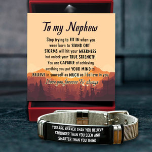 Fashion Bracelet - Family - To My Nephew - Believe In Yourself As Much As I Believe In You - Ukgbe27007