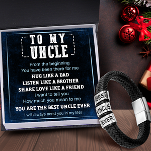 Leather Bracelet - Family - To My Uncle - I Will Always Need You In My Life - Ukgbzl29001
