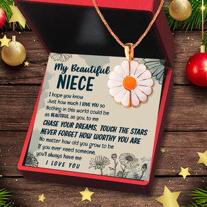 Hidden Message Daisy Necklace - Family - To My Niece - If You Ever Need Someone, You'll Always Have Me - Ukgngi28004
