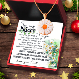 Hidden Message Daisy Necklace - Family - To My Niece - Never Forget That I Love You - Ukgngi28002