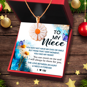 Hidden Message Daisy Necklace - Family - To My Niece - You Can Count On Me And I Will Always Be There For You - Ukgngi28009