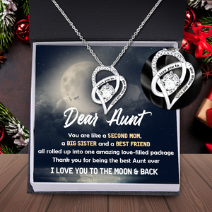 Heart Crystal Necklace - Family - Dear Aunt - Thank You For Being The Best Aunt Ever - Ukgnzk30003