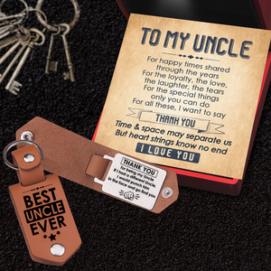 Message Leather Keychain - Family - To My Uncle - I Love You - Ukgkeq29003