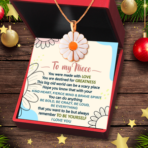 Hidden Message Daisy Necklace - Family - To My Niece - I Love You - Ukgngi28003