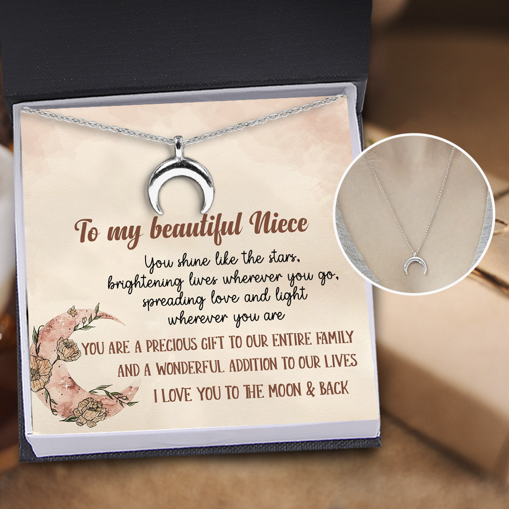 Charmy Moon Necklace - Family - To My Niece - You Shine Like The Stars - Ukgnns28005