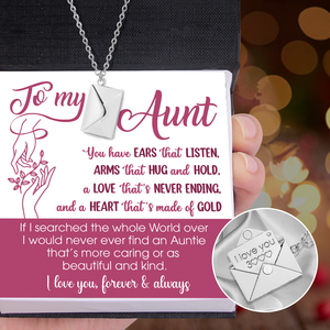 Love Letter Necklace - Family - To My Aunt - I Love You, Forever & Always - Ukgnny30003