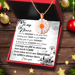 Hidden Message Daisy Necklace - Family - To My Niece - I Am So Honored To Be Your Aunt - Ukgngi28011