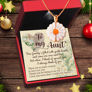 Hidden Message Daisy Necklace - Family - To My Aunt - Thank You For Being In My Life - Ukgngi30004