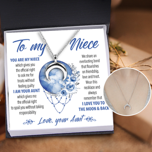 Charmy Moon Necklace - Family - To My Niece - We Share An Everlasting Bond That Flourishes On Friendship, Love And Trust - Ukgnns28002