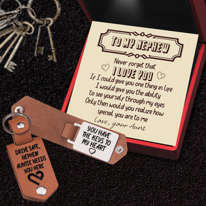 Message Leather Keychain - Family - To My Nephew - How Special You Are To Me - Ukgkeq27002