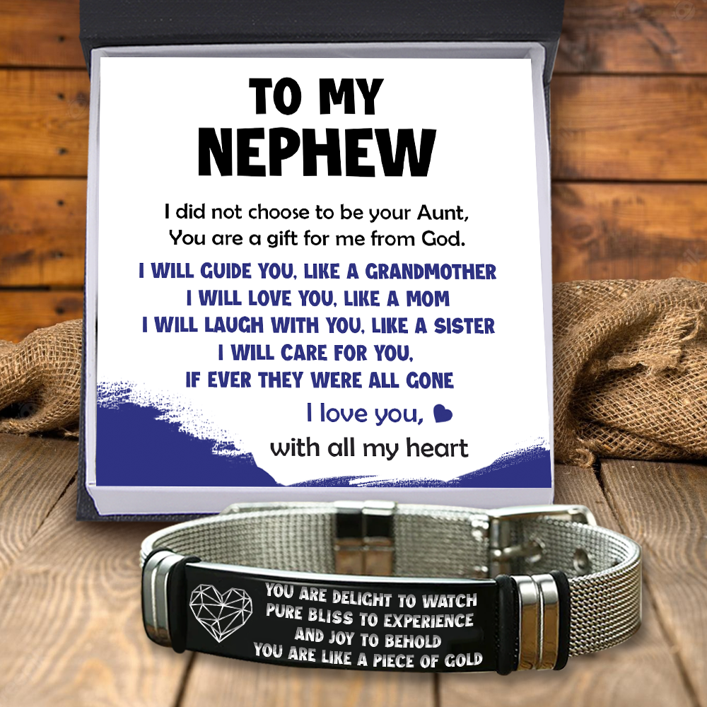 Fashion Bracelet - Family - To My Nephew - I Love You, With All My Heart - Ukgbe27005