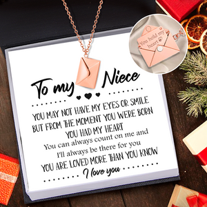 Love Letter Necklace - Family - To My Niece - You Are Loved More Than You Know - Ukgnny28002