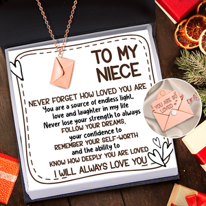 Love Letter Necklace - Family - To My Niece - I Will Always Love You - Ukgnny28003