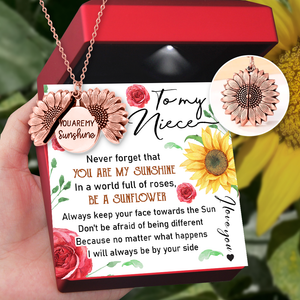 Sunflower Necklace - Family - To My Niece - Never Forget That You Are My Sunshine - Ukgns28008