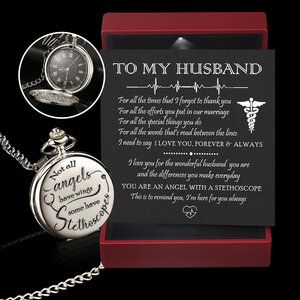 Engraved Pocket Watch - Nurse - To My Husband - I Love You For The Wonderful Husband - Ukgwa14006