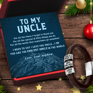 Leather Bracelet - Family - To My Uncle - I Do You Are The Coolest Uncle In The World - Ukgbzl29003