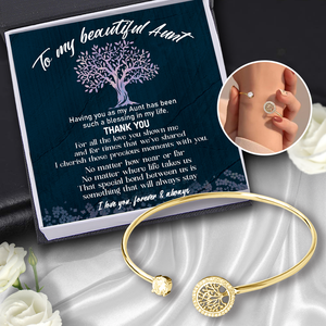 Yggdrasil Bracelet - Family - To My Beautiful Aunt - I Cherish Those Precious Moments With You - Ukgbbd30002