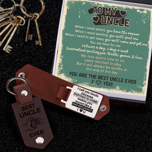 Message Leather Keychain - Family - To My Uncle - You Are The Best Uncle Ever - Ukgkeq29005